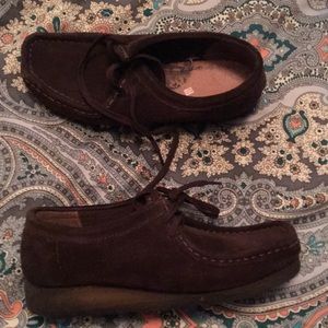 Chocolate suede wallabees